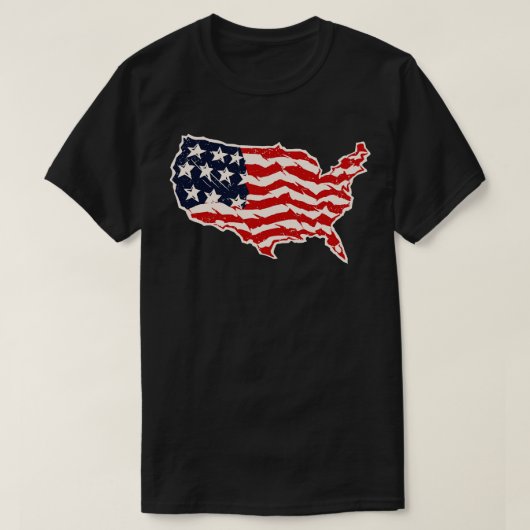 Amerikaanse vlag t-shirt (Design voorkant)