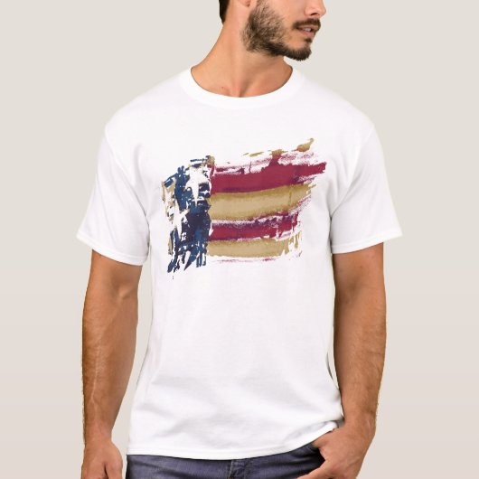 Amerikaanse vlag T Shirt (Voorkant)