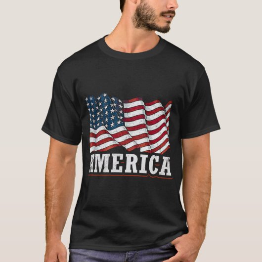 Amerikaanse vlag t-shirt (Voorkant)