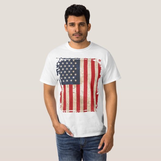 Amerikaanse vlag t-shirt (Voorkant volledig)
