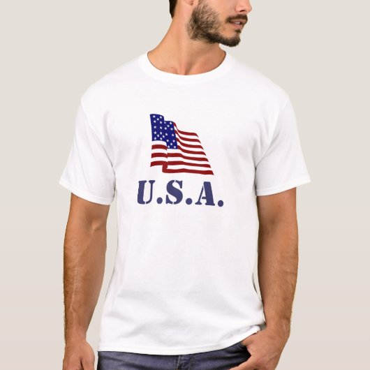 Amerikaanse vlag t-shirt (Voorkant)