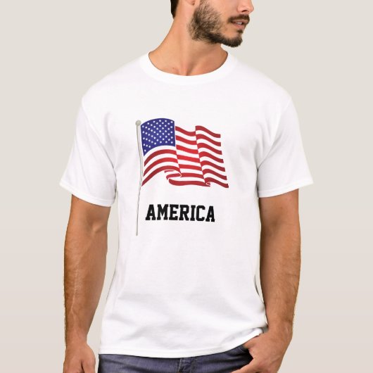 Amerikaanse vlag t-shirt (Voorkant)