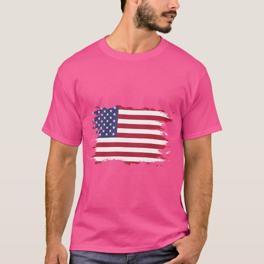 Amerikaanse vlag t-shirt (Voorkant)