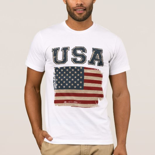 Amerikaanse vlag t-shirt (Voorkant)