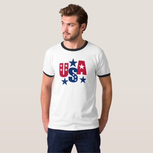 Amerikaanse vlag T-Shirt (Voorkant volledig)