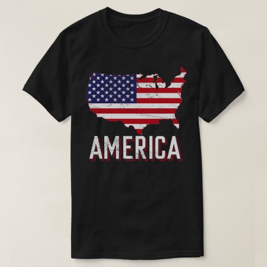 Amerikaanse vlag t-shirt (Design voorkant)