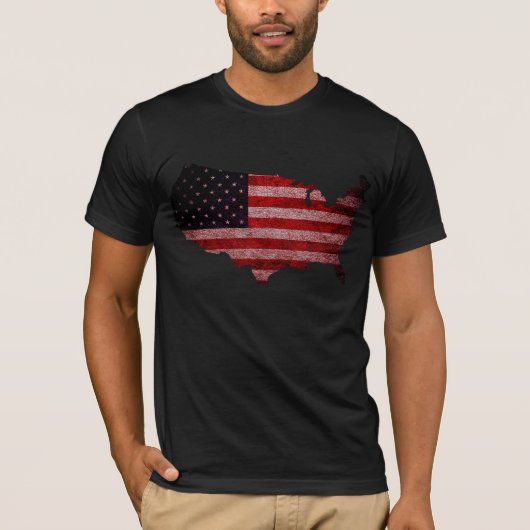 Amerikaanse vlag t-shirt (Voorkant)
