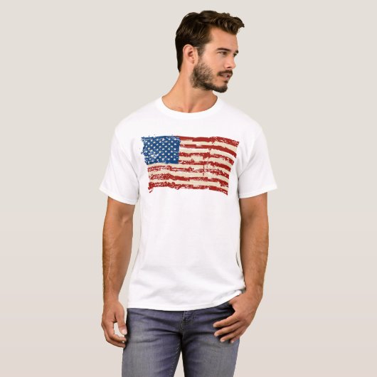 Amerikaanse vlag t-shirt (Voorkant volledig)