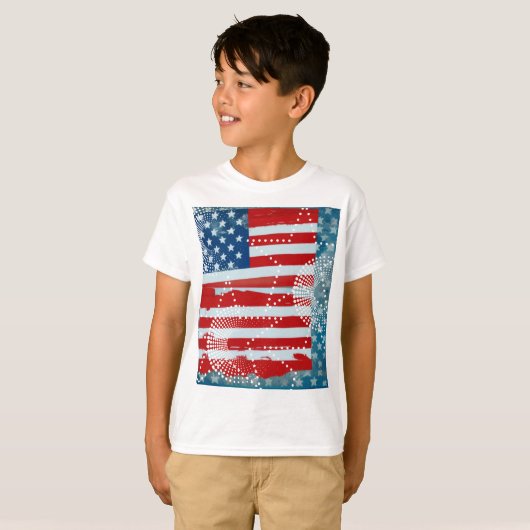 Amerikaanse vlag t-shirt (Voorkant volledig)