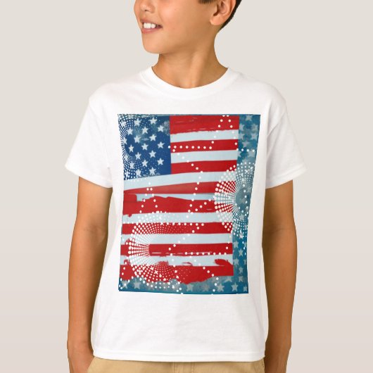Amerikaanse vlag t-shirt (Voorkant)