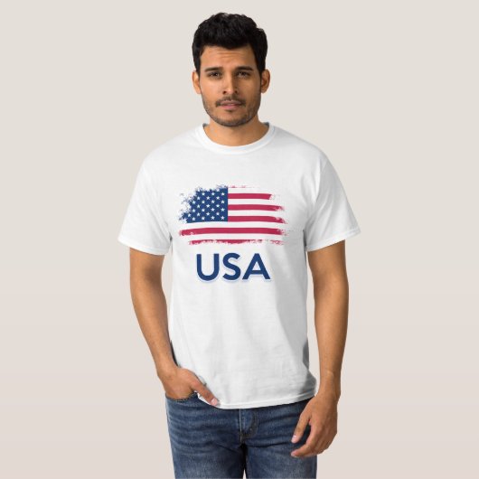 Amerikaanse vlag t-shirt (Voorkant volledig)