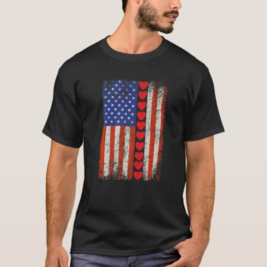 Amerikaanse vlag t-shirt (Voorkant)