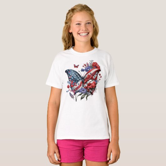 Amerikaanse vlag t-shirt (Voorkant volledig)