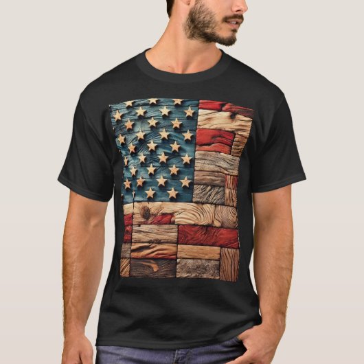 Amerikaanse vlag t-shirt (Voorkant)