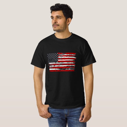  Amerikaanse vlag T-shirt (Voorkant volledig)