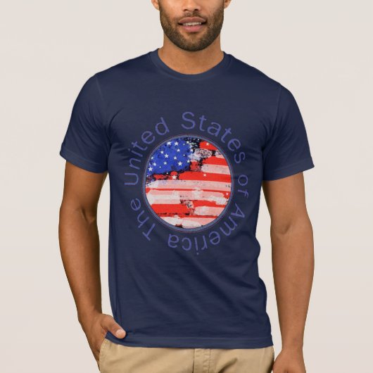 amerikaanse vlag t-shirt (Voorkant)