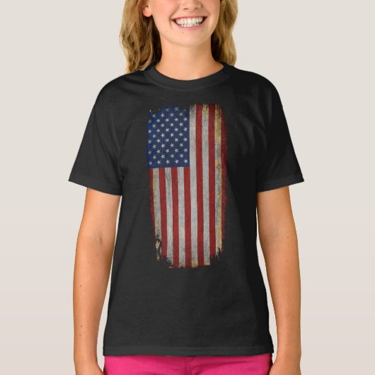  Amerikaanse vlag T-shirt (Voorkant)