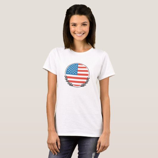 Amerikaanse vlag t-shirt (Voorkant volledig)