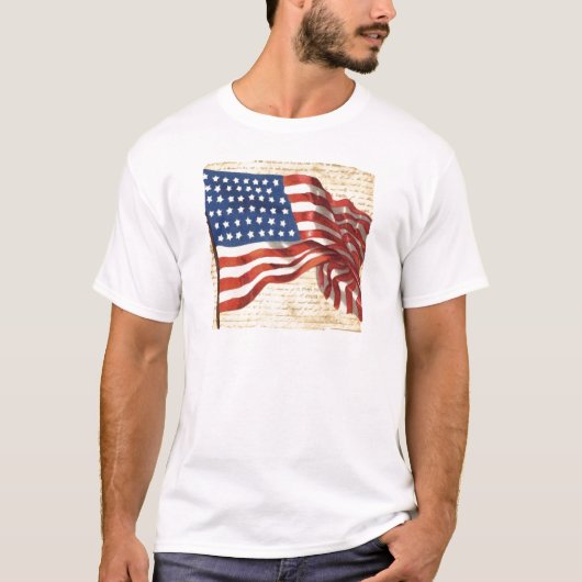  Amerikaanse vlag T-shirt (Voorkant)