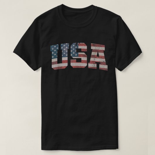 Amerikaanse vlag T-shirt patridic the of Juli Amer (Design voorkant)