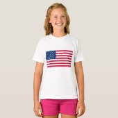 Amerikaanse vlag T-Shirt Verenigde Staten van Amer (Voorkant volledig)