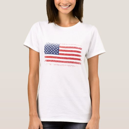 Amerikaanse vlag T-shirt voor vrouwen (Voorkant)
