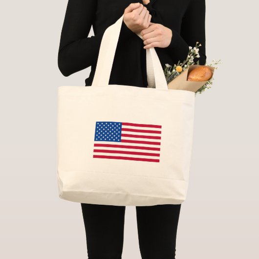 Amerikaanse vlag T-shirten en cadeaus Grote Tote Bag (Voorkant (product))