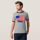 Amerikaanse vlag T-Shirten voor mannen T-shirt (Voorkant volledig)