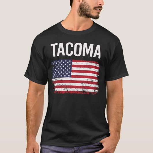 Amerikaanse vlag Tacoma T-shirt (Voorkant)