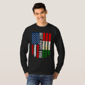 Amerikaanse vlag & Tadzjikistan vlag Beste Pappie  T-shirt (Voorkant volledig)