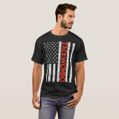 Amerikaanse vlag Taekwondo  patriottische vechtkun T-shirt (Voorkant volledig)
