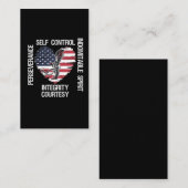 Amerikaanse vlag Taekwondo Self Defense Fighter Visitekaartje (Voorkant / Achterkant)