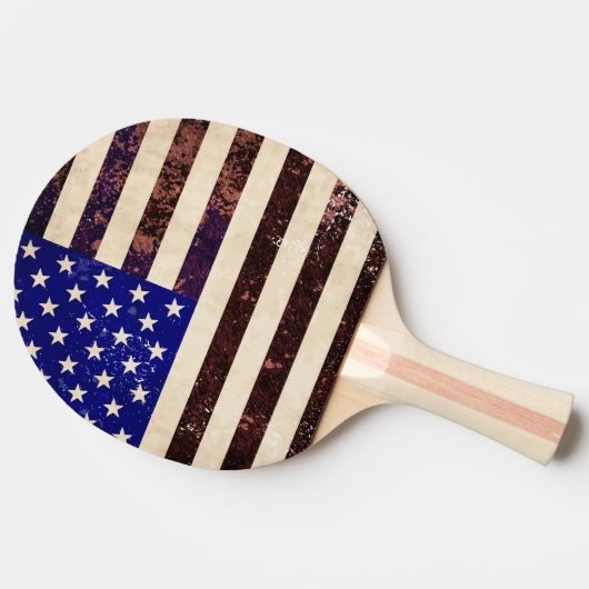 Amerikaanse  vlag tafeltennisbatje (Zijkant)