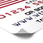 Amerikaanse vlag taxi cabine Adverteren Poster (Hoek)