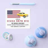 Amerikaanse Vlag Taxi met Prijslijst Flyer (Enkel)