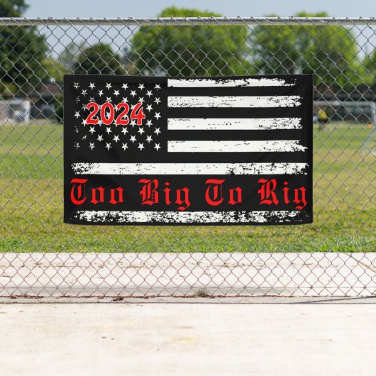 Amerikaanse vlag te groot om Trump 2024 verkiezin Spandoek (Insitu)