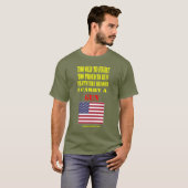 AMERIKAANSE VLAG, TE OUD OM TE VECHTEN, TE TROTS O T-SHIRT (Voorkant volledig)