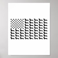 Amerikaanse vlag teckel hond poot minnaar patriott