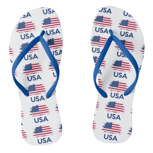 Amerikaanse vlag teenslippers (Voetbed)