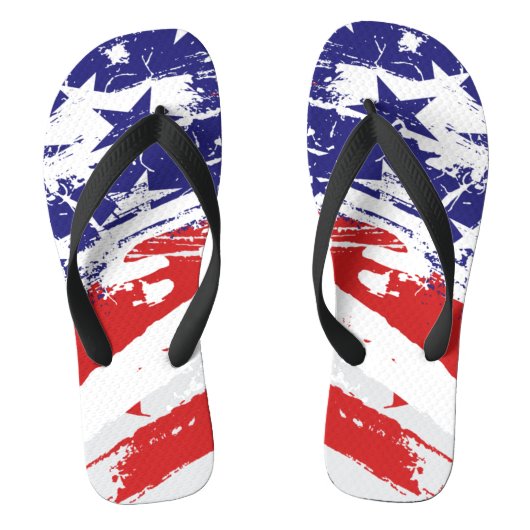Amerikaanse vlag teenslippers (Voetbed)