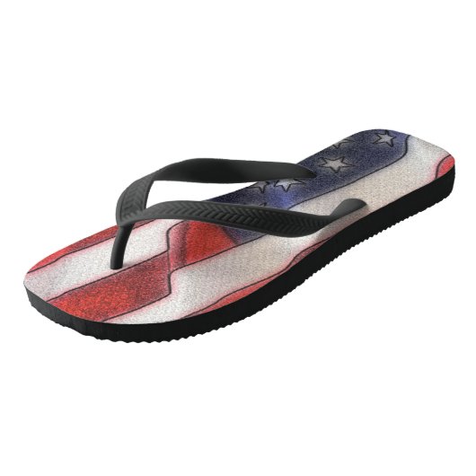 Amerikaanse vlag Teenslippers (Schuin)