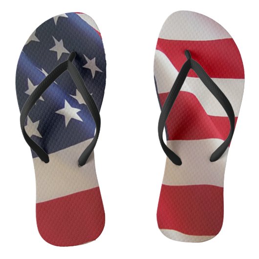Amerikaanse vlag teenslippers (Voetbed)
