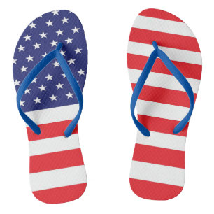 Amerikaanse vlag Teenslippers rood wit en blauw
