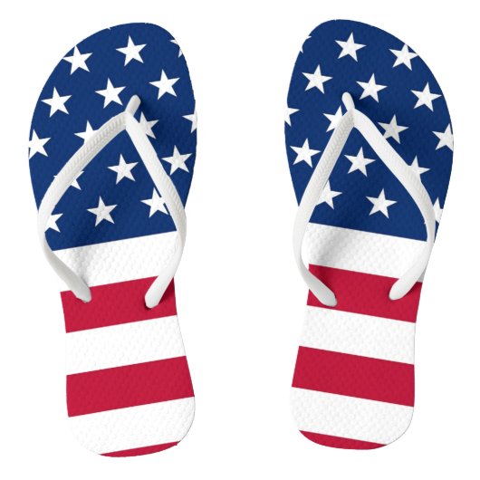 Amerikaanse vlag Teenslippers sandalen (Voetbed)
