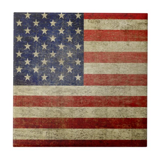  Amerikaanse vlag Tegeltje (Voorkant)