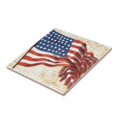  Amerikaanse vlag Tegeltje (Zijkant)