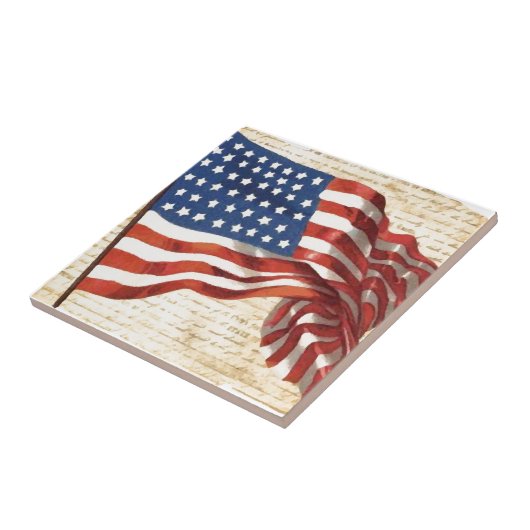  Amerikaanse vlag Tegeltje (Zijkant)