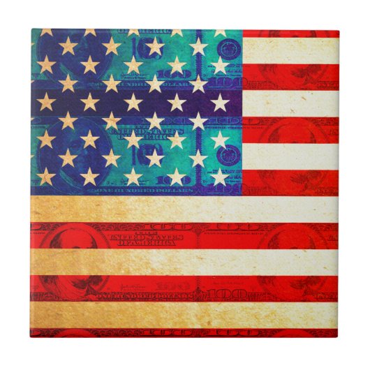 Amerikaanse vlag tegeltje (Voorkant)