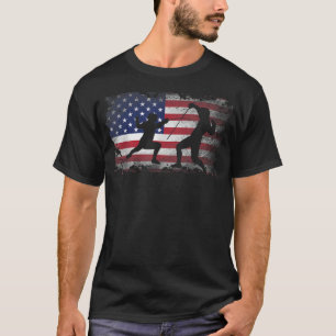 Amerikaanse vlag tegen Amerikaanse vlag tegen Amer T-shirt