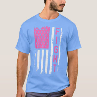 Amerikaanse vlag tegen borstkanker t-shirt